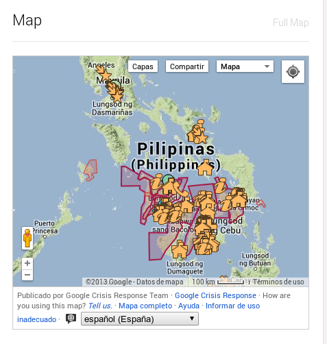 Typhoon Yolanda Relief Map