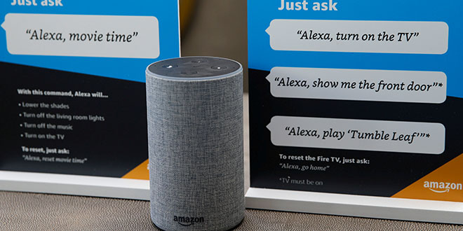 imagen de comandos del asistente de voz Alexa